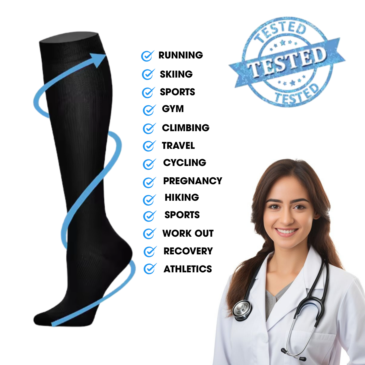 VenaSox™ Advanced Wide Compression Socks Relieve Leg Pain Fast
